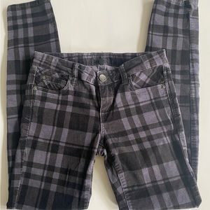 Kut From the Kloth Velvet Plaid Skinny Pants size 2